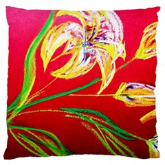 Dscf1393 - Tender Bright Lillies Large Cushion Case (two Sides) by bestdesignintheworld