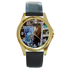 Dscf2546 - Toy Horsey Round Gold Metal Watch