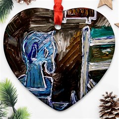 Dscf2546 - Toy Horsey Heart Ornament (two Sides) by bestdesignintheworld