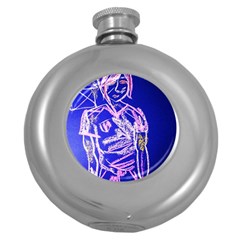 Dscf1445 - Californian Boy Round Hip Flask (5 Oz) by bestdesignintheworld