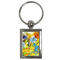 Dscf1422 - Country Flowers In The Yard Key Chains (rectangle)  by bestdesignintheworld