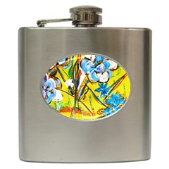 Dscf1422 - country flowers in the yard Hip Flask (6 oz)