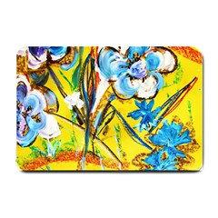 Dscf1422 - Country Flowers In The Yard Small Doormat  by bestdesignintheworld