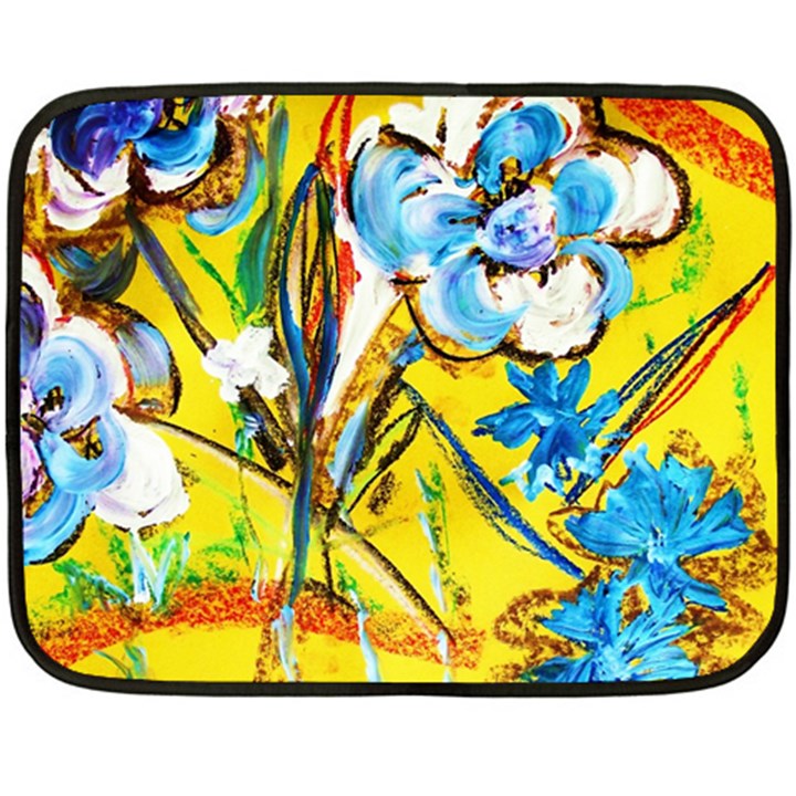 Dscf1422 - country flowers in the yard Double Sided Fleece Blanket (Mini) 