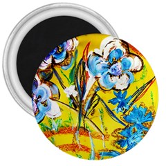 Dscf1422 - Country Flowers In The Yard 3  Magnets by bestdesignintheworld