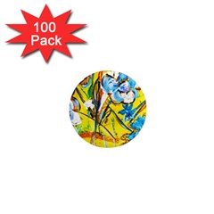 Dscf1422 - Country Flowers In The Yard 1  Mini Magnets (100 Pack)  by bestdesignintheworld