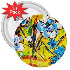 Dscf1422 - Country Flowers In The Yard 3  Buttons (10 Pack)  by bestdesignintheworld