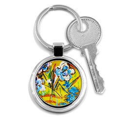 Dscf1422 - Country Flowers In The Yard Key Chains (round)  by bestdesignintheworld