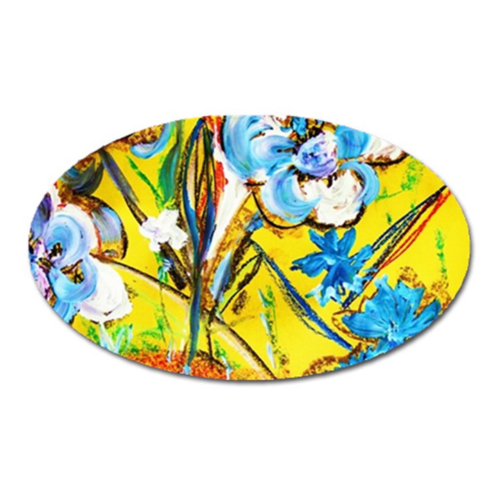 Dscf1422 - country flowers in the yard Oval Magnet