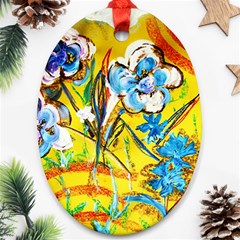 Dscf1422 - Country Flowers In The Yard Oval Ornament (two Sides) by bestdesignintheworld