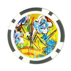 Dscf1422 - Country Flowers In The Yard Poker Chip Card Guard by bestdesignintheworld