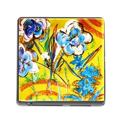 Dscf1422 - Country Flowers In The Yard Memory Card Reader (square) by bestdesignintheworld