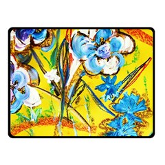 Dscf1422 - Country Flowers In The Yard Double Sided Fleece Blanket (small)  by bestdesignintheworld