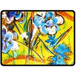 Dscf1422 - country flowers in the yard Double Sided Fleece Blanket (Large)  80 x60  Blanket Back