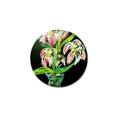 Dscf1389 - Lillies In The Vase Golf Ball Marker (4 Pack) by bestdesignintheworld