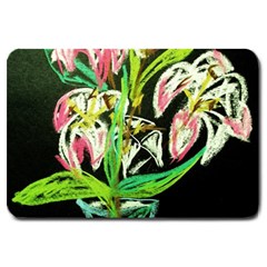 Dscf1389 - Lillies In The Vase Large Doormat  by bestdesignintheworld