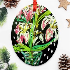 Dscf1389 - Lillies In The Vase Oval Filigree Ornament (two Sides) by bestdesignintheworld