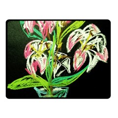 Dscf1389 - Lillies In The Vase Double Sided Fleece Blanket (small)  by bestdesignintheworld