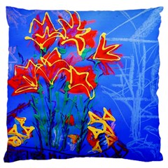 Dscf1433 - red lillies Standard Flano Cushion Case (Two Sides)