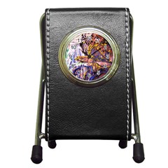 Dscf1627 - Old Harpist Pen Holder Desk Clocks by bestdesignintheworld