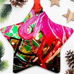 Dscf2035 - Flamingo On A Chad Lake Ornament (star) by bestdesignintheworld