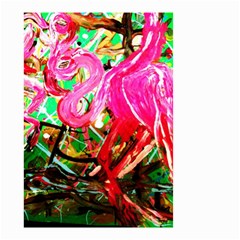 Dscf2035 - Flamingo On A Chad Lake Small Garden Flag (two Sides) by bestdesignintheworld