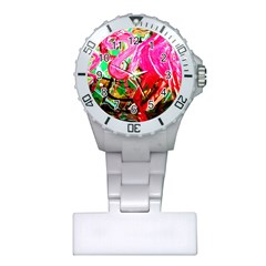 Dscf2035 - Flamingo On A Chad Lake Plastic Nurses Watch by bestdesignintheworld