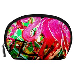 Dscf2035 - Flamingo On A Chad Lake Accessory Pouches (large)  by bestdesignintheworld