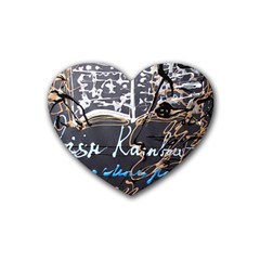 Dscf1638 - Written Poems Rubber Coaster (heart)  by bestdesignintheworld