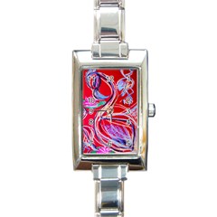 Dscf1395 -pink Flamingo Dance Rectangle Italian Charm Watch by bestdesignintheworld