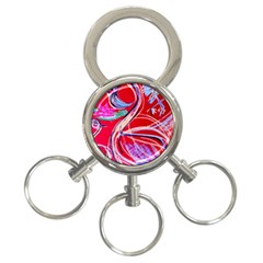 Dscf1395 -pink flamingo dance 3-Ring Key Chains