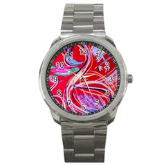 Dscf1395 -pink Flamingo Dance Sport Metal Watch by bestdesignintheworld