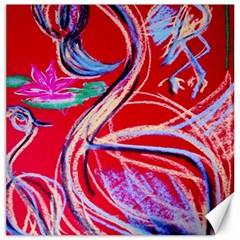 Dscf1395 -pink Flamingo Dance Canvas 20  X 20   by bestdesignintheworld