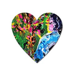 Dscf1611 - Lady In Kimono And Tulip Tree Heart Magnet by bestdesignintheworld