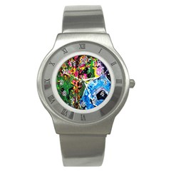 Dscf1611 - Lady In Kimono And Tulip Tree Stainless Steel Watch by bestdesignintheworld