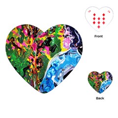 Dscf1611 - Lady In Kimono And Tulip Tree Playing Cards (heart)  by bestdesignintheworld