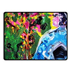 Dscf1611 - Lady In Kimono And Tulip Tree Fleece Blanket (small) by bestdesignintheworld