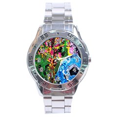 Dscf1611 - Lady In Kimono And Tulip Tree Stainless Steel Analogue Watch by bestdesignintheworld