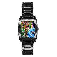 Dscf1611 - Lady In Kimono And Tulip Tree Stainless Steel Barrel Watch by bestdesignintheworld