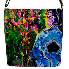 Dscf1611 - Lady In Kimono And Tulip Tree Flap Messenger Bag (s) by bestdesignintheworld