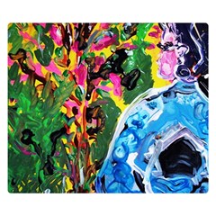 Dscf1611 - Lady In Kimono And Tulip Tree Double Sided Flano Blanket (small)  by bestdesignintheworld