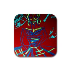 Dscf1442 - Californian Girl Rubber Square Coaster (4 Pack)  by bestdesignintheworld