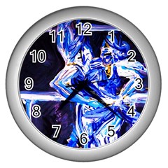 Dscf1939 Ballet Dancers-1 Wall Clocks (silver)  by bestdesignintheworld