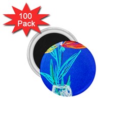 Dscf1451 - Birds If Paradise In A Cristal Vase 1 75  Magnets (100 Pack)  by bestdesignintheworld