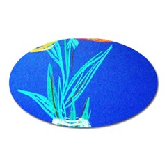 Dscf1451 - Birds If Paradise In A Cristal Vase Oval Magnet by bestdesignintheworld