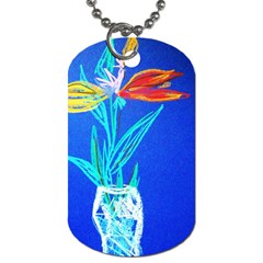 Dscf1451 - Birds If Paradise In A Cristal Vase Dog Tag (one Side) by bestdesignintheworld