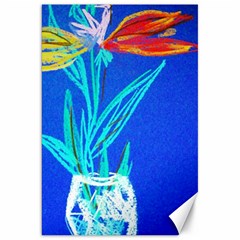 Dscf1451 - Birds If Paradise In A Cristal Vase Canvas 20  X 30   by bestdesignintheworld