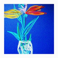 Dscf1451 - Birds If Paradise In A Cristal Vase Medium Glasses Cloth (2-side) by bestdesignintheworld