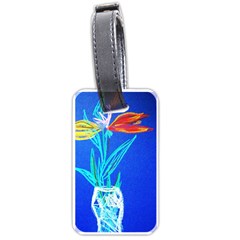 Dscf1451 - Birds If Paradise In A Cristal Vase Luggage Tags (one Side)  by bestdesignintheworld