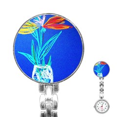 Dscf1451 - Birds If Paradise In A Cristal Vase Stainless Steel Nurses Watch by bestdesignintheworld